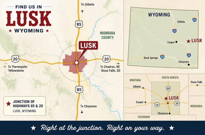 Lusk Highway Map Lusk Highway Map