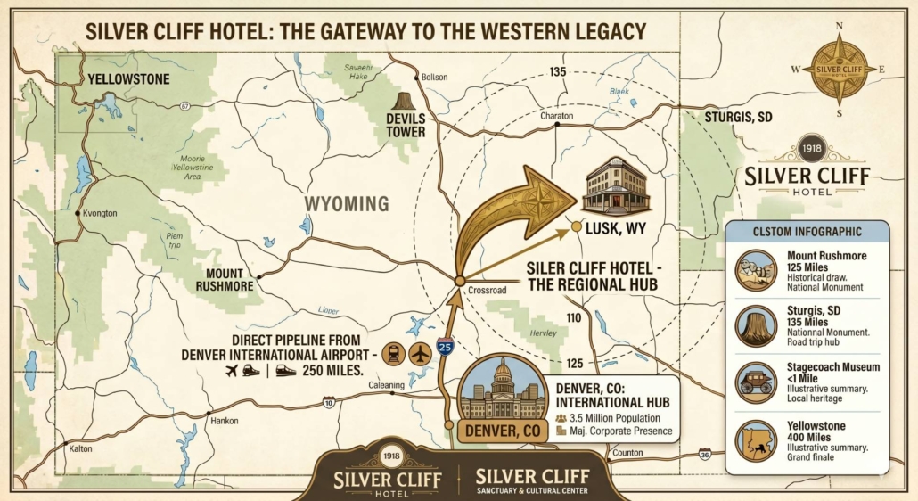Lusk Wyoming Location Attractions Map Lusk Wyoming Location Attractions Map