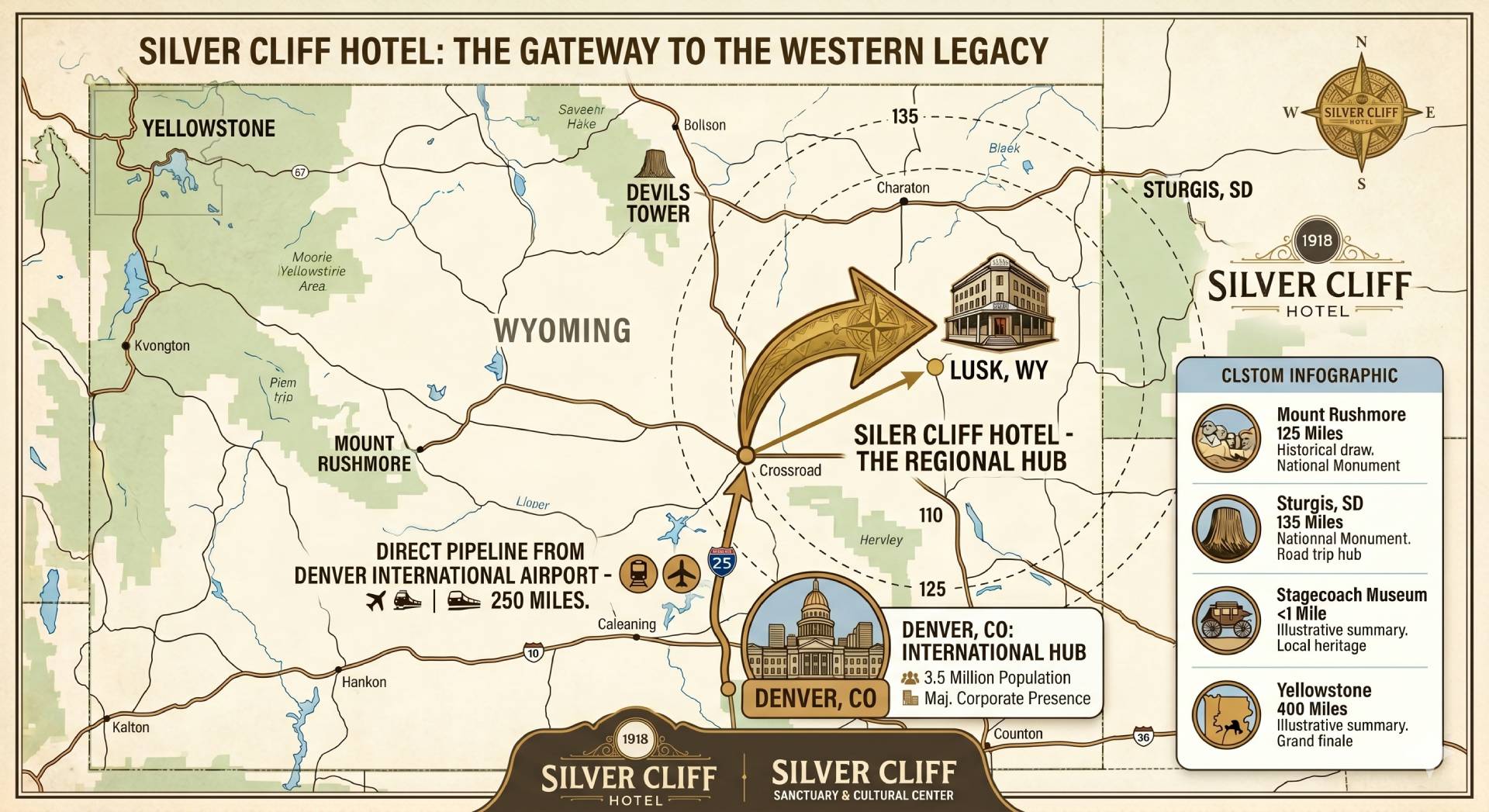 Lusk Wyoming Location Attractions Map Lusk Wyoming Location Attractions Map